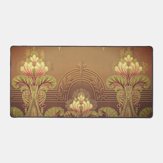 Viktorianisches Blumenfriedel, elegante Blume Juge Schreibtischunterlage (Vorderseite)