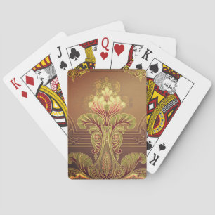 Viktorianisches Blumenfriedel, elegante Blume Juge Spielkarten