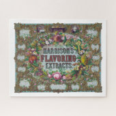 Viktorianisches Blumengebäck Extrakte aus grünrosa Puzzle (Horizontal)