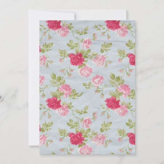 Viktorianisches Blumengebirge Party Einladung (Rückseite)