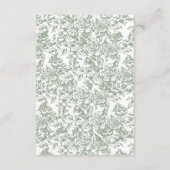 Viktorianisches Blumengeschirr Grünes Foto Französ Begleitkarte (Rückseite)