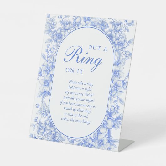 Viktorianisches Blumengestein, was Blau anzieht Sockelschild (Vorderseite)