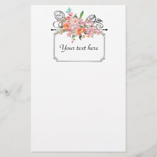 Viktorianisches Blumenhängezeichen Briefpapier