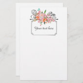 Viktorianisches Blumenhängezeichen Briefpapier (Vorne/Hinten)