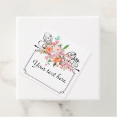 Viktorianisches Blumenhängezeichen Hochzeit Schwar Geschenkanhänger (Beispiel)