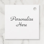 Viktorianisches Blumenhängezeichen Hochzeit Schwar Geschenkanhänger (Rückseite)