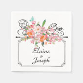 Viktorianisches Blumenhängezeichen Serviette (Vorderseite)