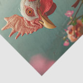 Viktorianisches Blumenhühnchen-Dekoupage Seidenpapier (Detail)