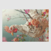 Viktorianisches Blumenhühnchen-Dekoupage Seidenpapier (Vorderseite)