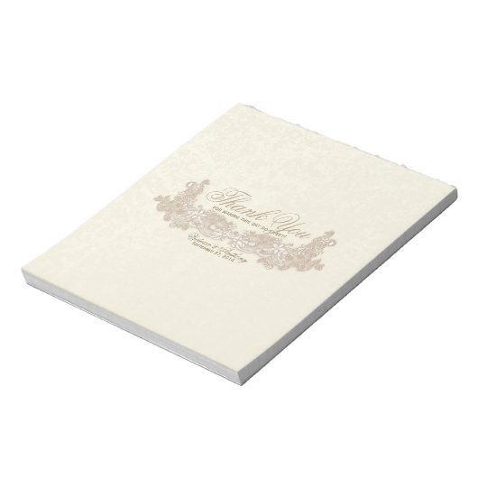 Viktorianisches Blumenmuster Design Candy Bar Wrap Notizblock (Rotiert)