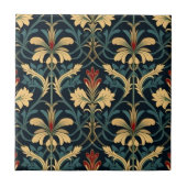 Viktorianisches Blumenmuster Fliese (Vorderseite)