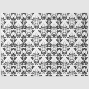 Viktorianisches Blumenmuster Nahtlos Schwarz-weiß Seidenpapier