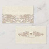 Viktorianisches Blumenmuster Platzkarte (Vorne/Hinten)
