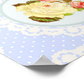 Viktorianisches Blumenmuster Poster (Ecke)