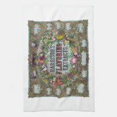Viktorianisches Blumenobst Backen Vintage Küche Geschirrtuch (Vertikal)