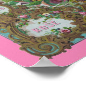 Viktorianisches Blumenobst Backextrakte Rosa aquam Poster (Ecke)
