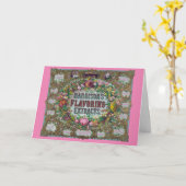 Viktorianisches Blumenobst Backextrakte Vintag Karte (Gelbe Blume)