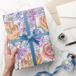 Viktorianisches Blumenpapier Geschenkpapier