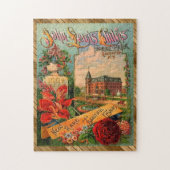 Viktorianisches Blumensaatpaket 1892 Seltene SAMML Puzzle (Vertikal)