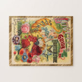 Viktorianisches Blumensaatpaket SPRING COLLECTION Puzzle (Horizontal)