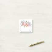 Viktorianisches Blumenschild Post-it Klebezettel (Auf Schreibtisch)