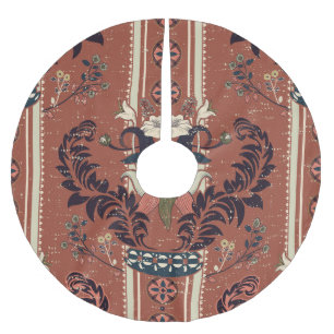 Viktorianisches Blumenstrauß: Verziertes Vintages Polyester Weihnachtsbaumdecke