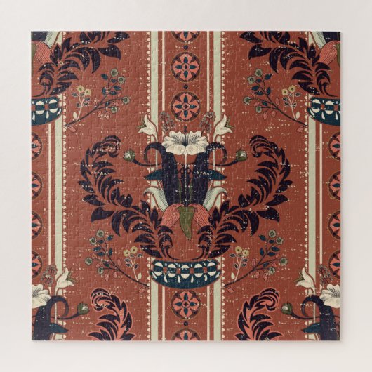 Viktorianisches Blumenstrauß: Verziertes Vintages Puzzle (Vertikal)