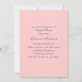 viktorianisches botanisches Brautparty Tee Party Einladung (Rückseite)