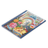 Viktorianisches botanisches Saatgut-Katalog-Deckbl Notizblock (Linke Seite)