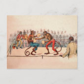 Viktorianisches Boxing Affen Postkarte (Vorderseite)