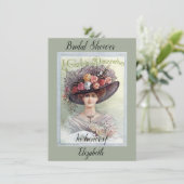 Viktorianisches Brautparty Einladung (Stehend Vorderseite)