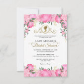 Viktorianisches Brautparty in Rosa Mitteilungskarte (Vorderseite)