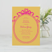 Viktorianisches Brautparty mit Rahmen aus antikem Einladung (Stehend Vorderseite)