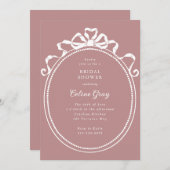 Viktorianisches Brautparty mit Rahmen aus antikem Einladung (Vorne/Hinten)