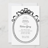 Viktorianisches Brautparty mit  Rahmen aus antikem Einladung (Vorderseite)