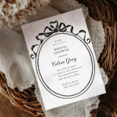 Viktorianisches Brautparty mit  Rahmen aus antikem Einladung