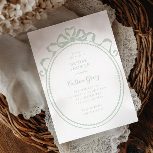 Viktorianisches Brautparty mit  Rahmen aus antikem Einladung