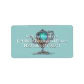 Viktorianisches Brautparty Tee Party Adressaufkleber (Vorne)