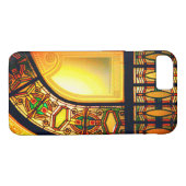 Viktorianisches Buntglas, Edelgold schwarz Case-Mate iPhone Hülle (Rückseite (Horizontal))