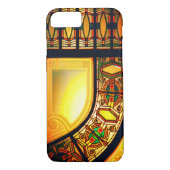 Viktorianisches Buntglas, Edelgold schwarz Case-Mate iPhone Hülle (Rückseite)