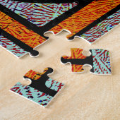 Viktorianisches Buntglas in Farbsplittern Puzzle (Seite)