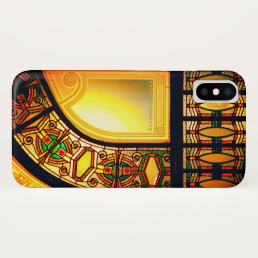 Viktorianisches Buntglas, schwarz Case-Mate iPhone Hülle (Rückseite (Horizontal))