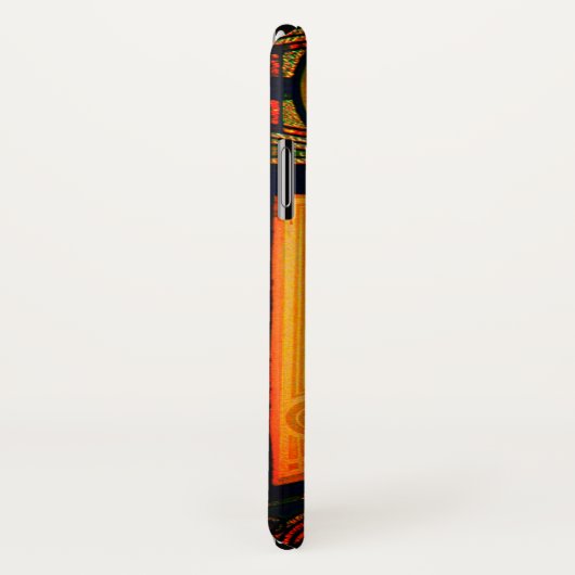 Viktorianisches Buntglas, schwarz Case-Mate iPhone Hülle (Hinten/Rechts)