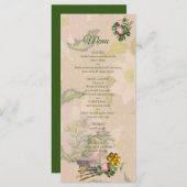 Viktorianisches Bush Garden Menü Menükarte (Vorne/Hinten)