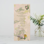 Viktorianisches Bush Garden Menü Menükarte (Stehend Vorderseite)