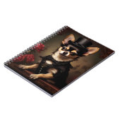 Viktorianisches Chihuahua Vintag Portrait Notizblock (Linke Seite)