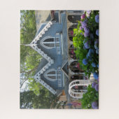 Viktorianisches Cottage in Blau - Martha's Vineyar Puzzle (Vertikal)