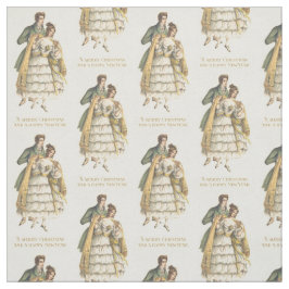 Viktorianisches Couple Vintage Weihnachtsstoff Stoff