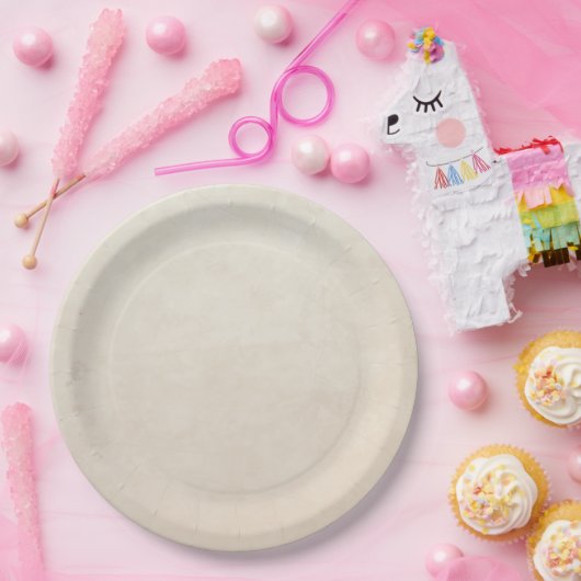 Viktorianisches CremeWallpaper Pappteller (Party)