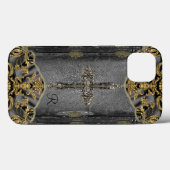 Viktorianisches Cross Monogramm Case-Mate iPhone Hülle (Rückseite (Horizontal))